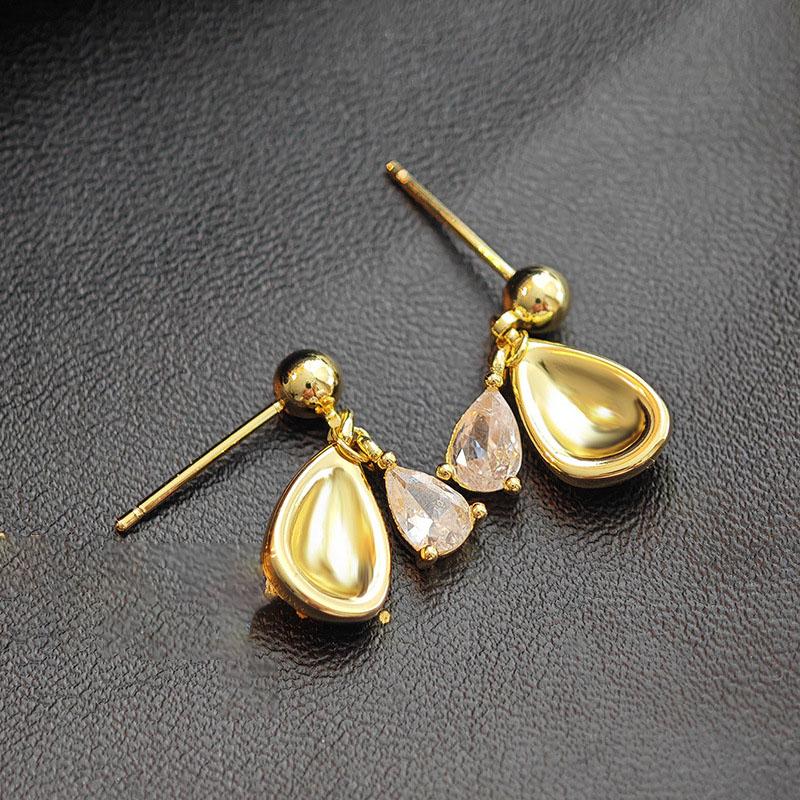 New 925 Sterling Silver Water Drop-Shaped Earrings, Simple Women's Jewelry, Birthday Gift for Friend, Exquisite Jewelry