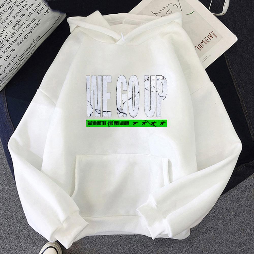 Song WE GO UP Hoodies Baby Korean Girl Group Monster  with Hooded Simplicity Casual Sweatshirt Moletom Cartoon Winter Hoody