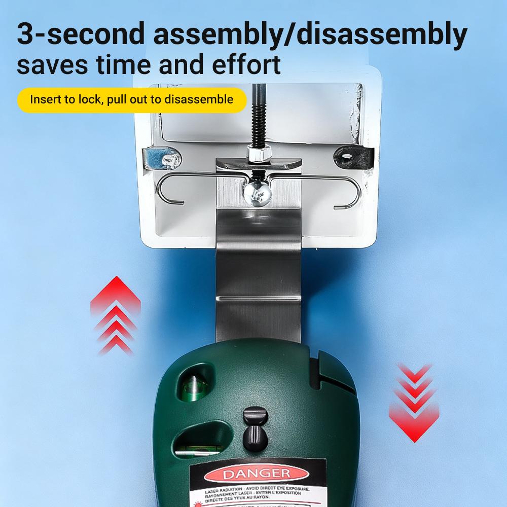 360 Degree Rotating Lasers Level Holder With Fluorescent Night Bubble And Tool Less Wall Mounting For Easy Installation