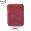 RFID Passport and Ticket Holder with Zipper - Unisex Travel Document Organizer