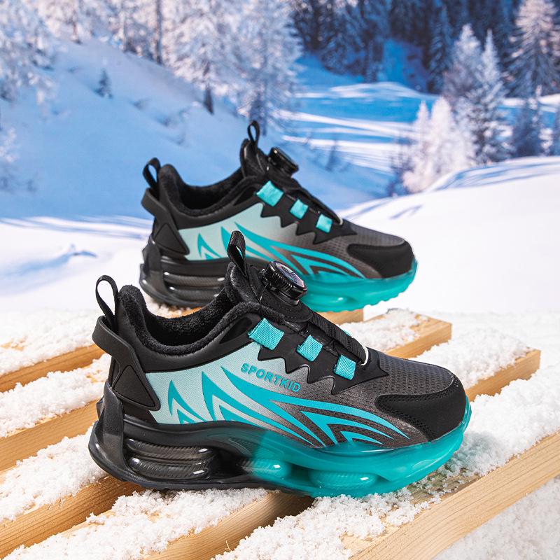 Chaussures de Course Antidérapantes d'Hiver 2025 pour Garçons - Baskets de Sport Chaudes, Anti-Odeur, Respirantes pour Enfants