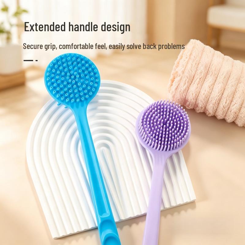 Silicone Double-Sided Exfoliating Bath Brush with Soft Bristles