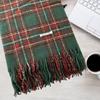 Christmas Red Plaid Retro Scarf for Women Winter Korean Style All Match Scarf To Keep Warm New Year Couple Style Imitation Cashmere Scarf