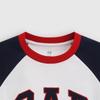 GAP Boys' Logo Print Colorblock Raglan Long Sleeve T-Shirt