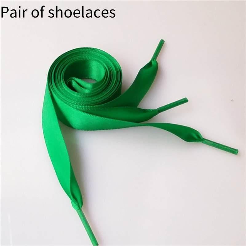 Ribbon Polyester Double Satin Wide Flat Shoelace Candy Color Fashion Various