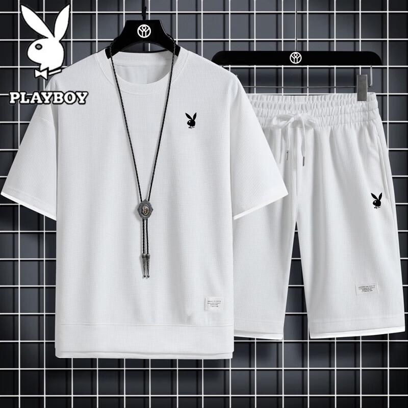 Men's Playboy Summer Casual Short-Sleeve Top & Capri Set