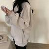 2025 Autumn Women's Trendy Loose Crew Neck Long Sleeve Sweatshirt - Korean Style Student Outerwear