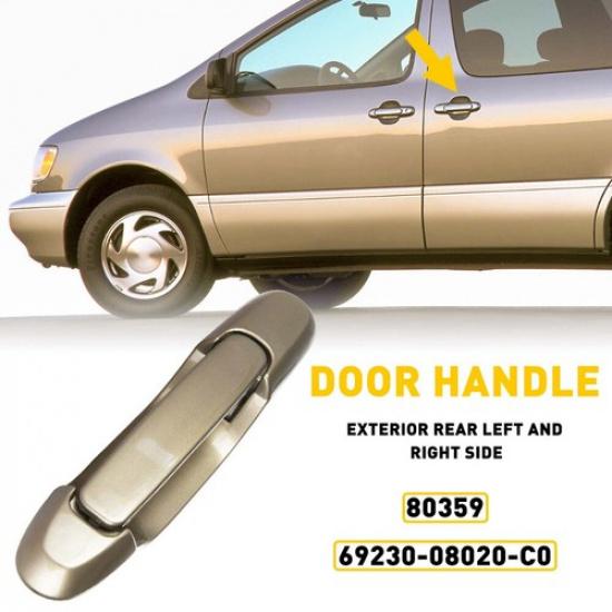 Door Handle Outer Sliding Rear Or Right Left Driver Side For 98-03 Toyota Sienna