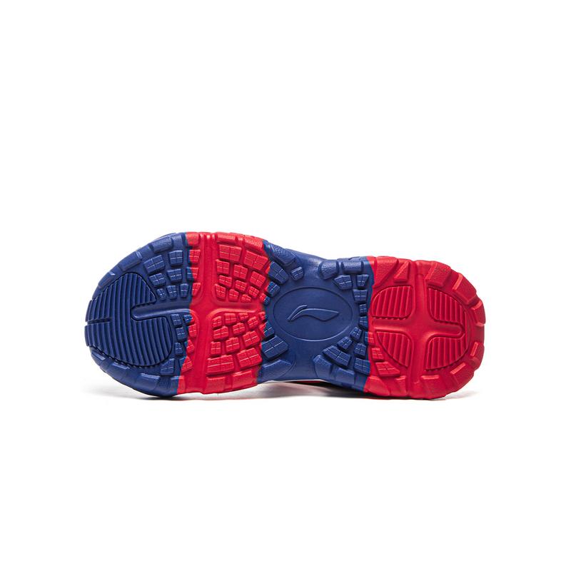 Li Ning Kids Sports Lifestyle Synthetic Leather Comfortable Versatile Soft Sole Sandals Kids Sandals Standard-White Graphite-Blue YKUU044-3
