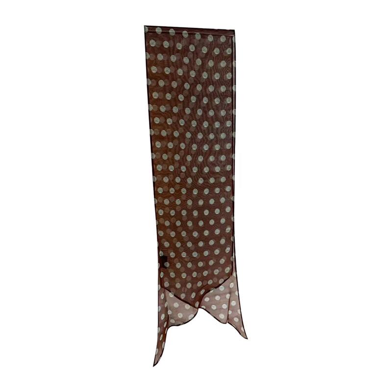 NINA SOLOR Flowing Polka Dot Silk Scarf