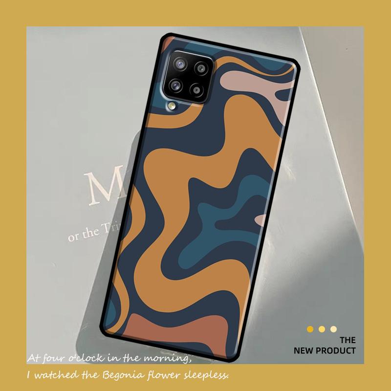 Liquid Swirl Abstract Beige Sage Green Case For Samsung Galaxy A54 A34 A14 A12 A22 A32 A52 A72 A13 A33 A53 A73 A51 A71 Cover