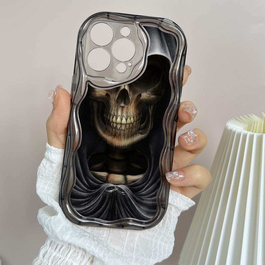 LZ13 Death Prayer Grim Reaper Skull Clear Soft Wave Phone Cases for iPhone 15 13 Pro Max 12 mini 14 8 Plus XS Max XR 6 Protection Back Cover