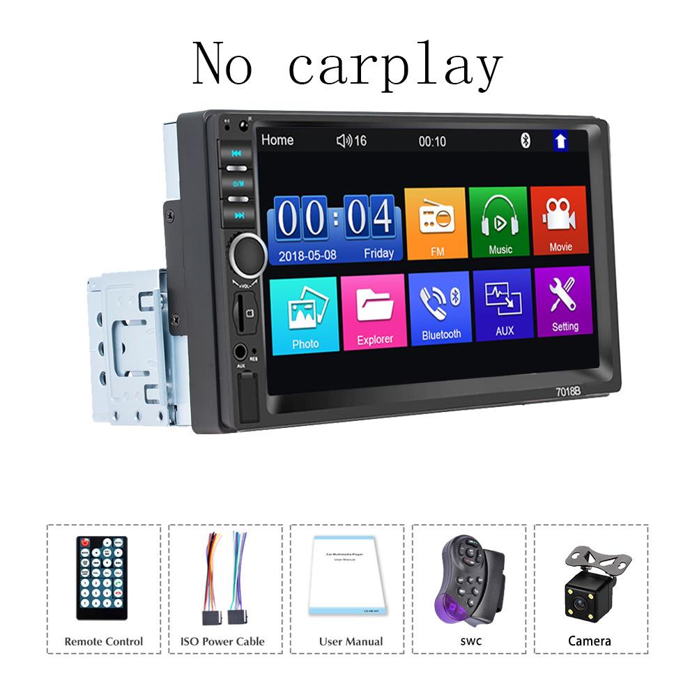 TOYOUSONIC  7 Inch Car Radio Universal Carplay Multimedia Player Android Auto Audio Bluetooth USB TF FM 1 Din  MP5 Head Unit