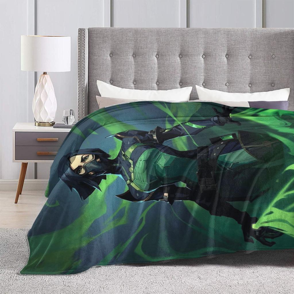 Manta de Franela Valorant Viper Invierno Cálida Suave Manta de Tiro para Niño Sofá Cama Moda Colcha Cubierta de Cama de Sofá