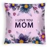 New Mother's Day Pillow Cover, Peach Skin Velvet Cushion Cover, Heart-shaped Letter Sofa Cushion Cover for Home Use