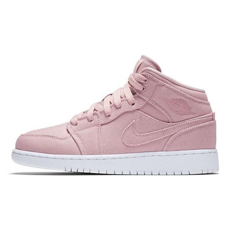 (GS) Air Jordan 1 Retro Mid  Pink  Kids  554725-620 EU 36