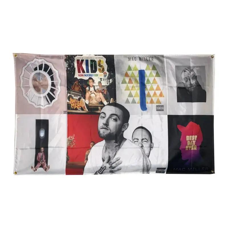 VIKAMA Music Album Collage Mac Miller Album Cover Home Decoration Tapestry Wall Hanging Flag Tapestry 74x94cm(29x37in)