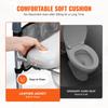 Assento Elevado para Vaso Sanitário, Ajuste de Altura de 7 Posições 490 - 640 mm, Capacidade de Peso de 158,7 kg, com Estrutura de Alumínio Acolchoada para Conforto, Assento de Vaso Sanitário Universal
