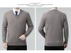 Men's V-Neck 100% Cashmere Sweater - Luxurious, Warm & Thick Knit for Autumn/Winter