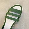Frauen Sommer Flache Sandalen Open-Toed Slides Hausschuhe Candy Farbe Outdoot Casual Strand Schuhe