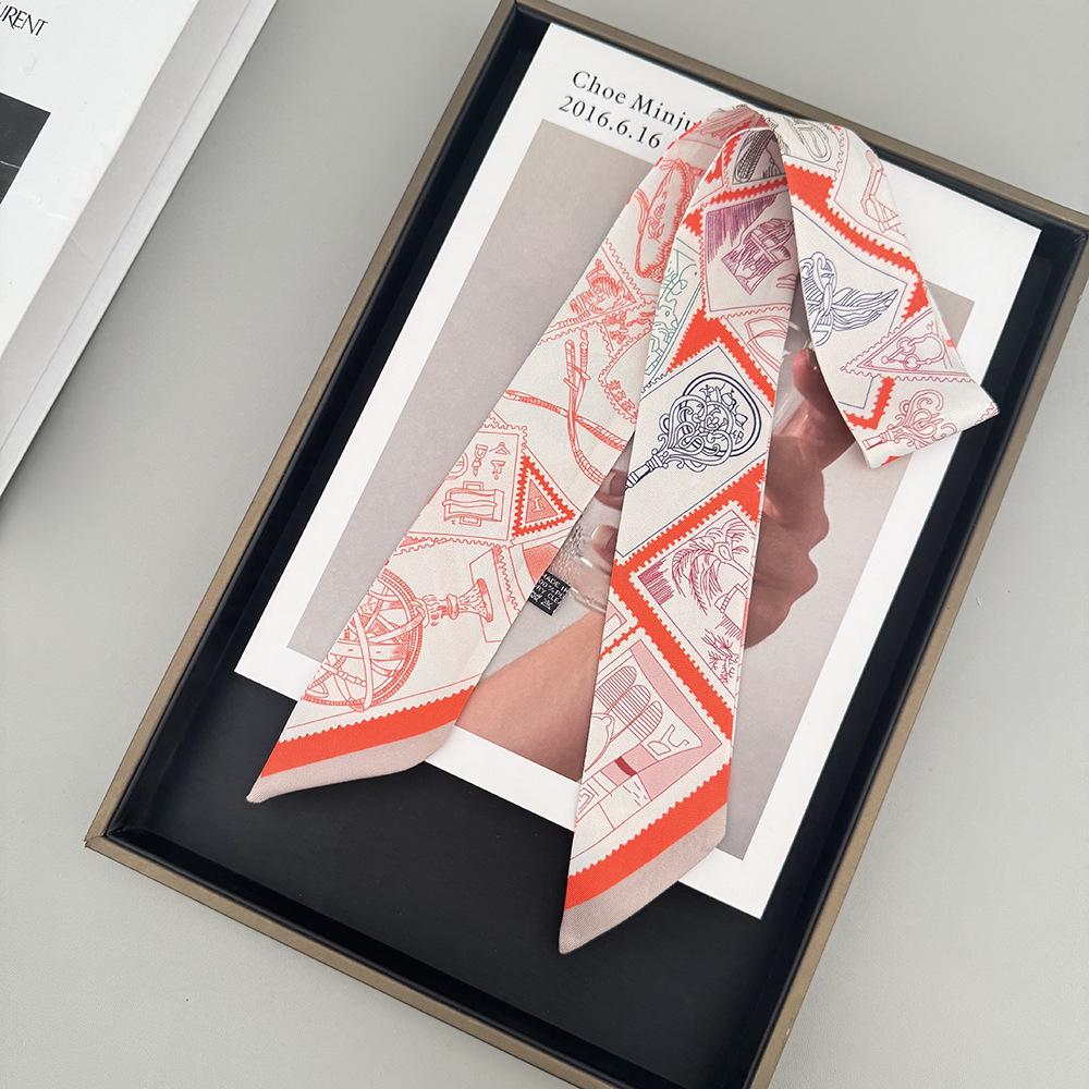 Damen Koreanischer Stil Twillband Wickeltasche und Schal Halstuch