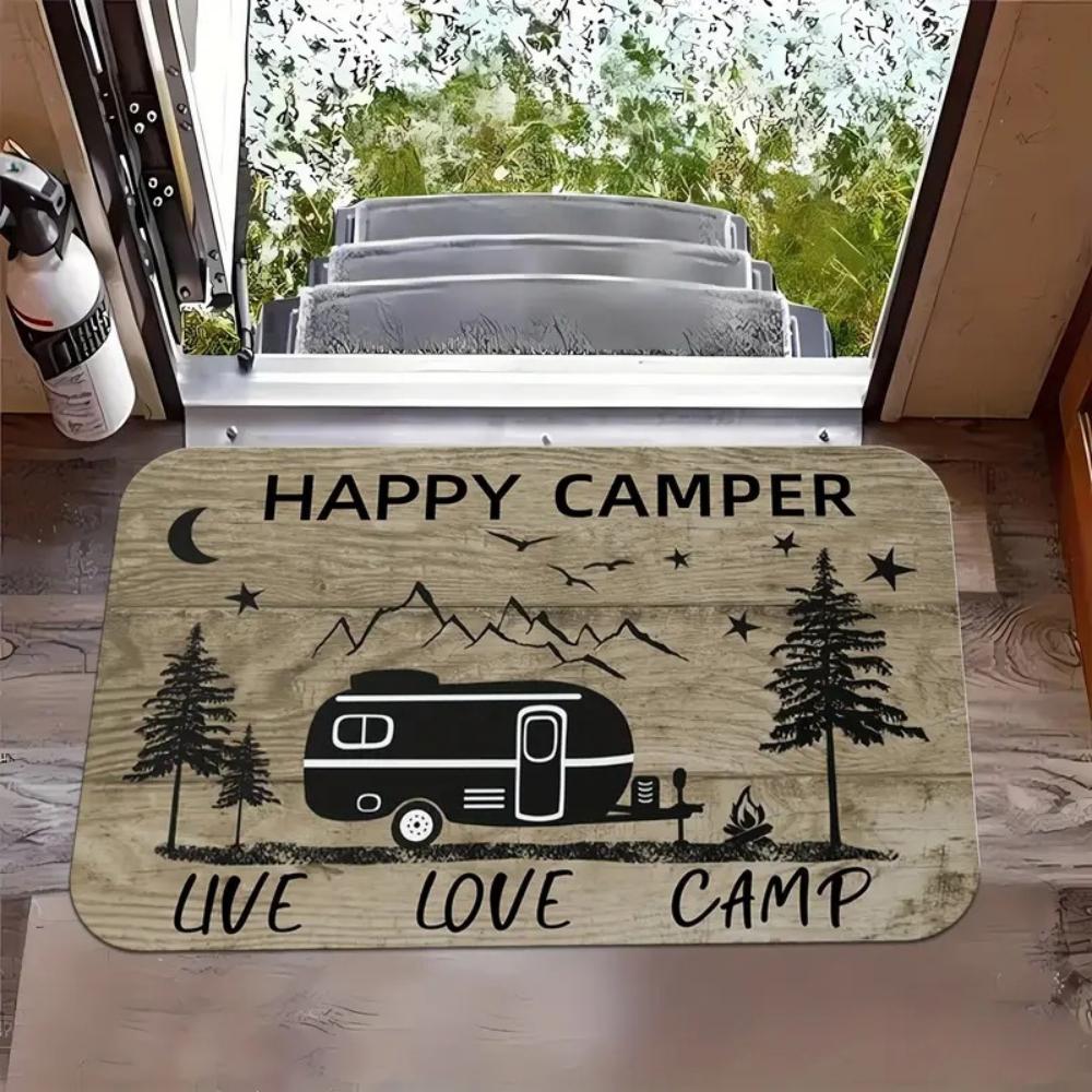 Houtnerf Campingvoertuig Stijl Geprint Antislip Vloermat Geschikt voor Keuken, Badkamer en Woonkamer 40x60cm