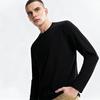 Yousheng Men Tops O-Neck Long Sleeve Quick Drying Sport Tops Lightweight Breathable Regular Fit Casual Style Fitness Tops Daily Wear