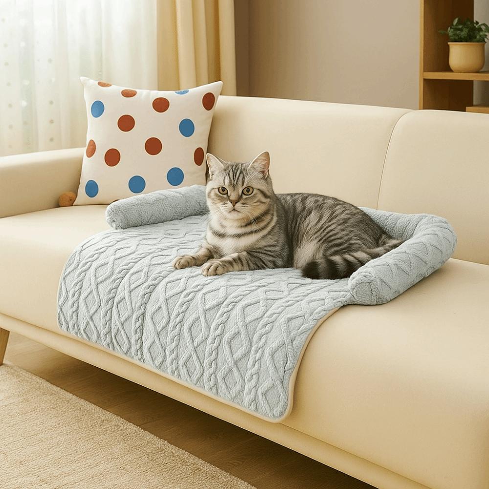 Scratch Resistant Pet Sofa Bed Non-Slip Cat Bed Mat Skin Friendly Warm Pet Mattress  Indoor