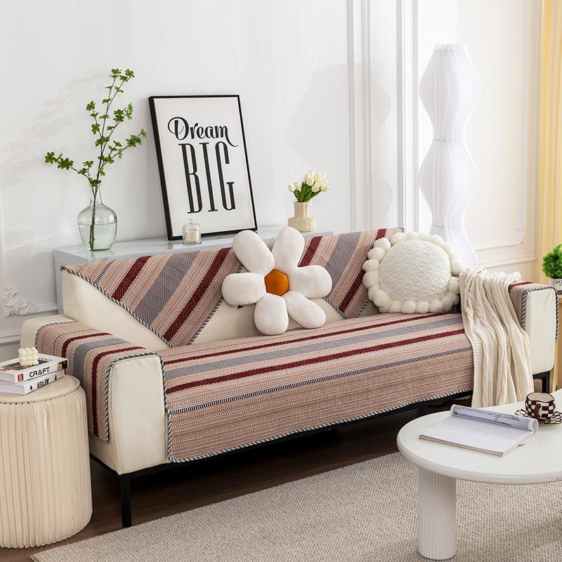 Sofa Cushion Breathable Sofa Cushion Non-Slip Non-Fading Cover Cloth Four Seasons Universal Armrest Towel