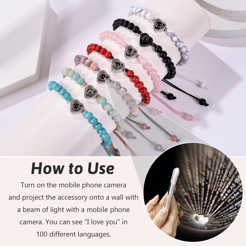 JYL TS Bracelet Custom Photo  Faceted Beads Preserves Memories & Love