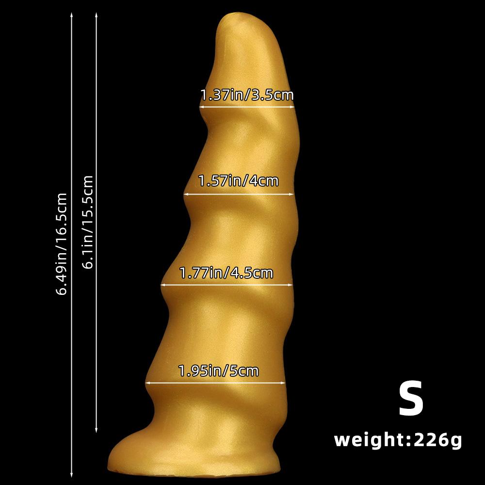 Énorme Plug Anal en Silicone Doré Godemichet Fileté Réaliste Grosse Bite Jouet Sexuel pour Hommes Fisting