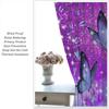 Dream Butterfly Curtain Purple Theme Window Curtain Spring Purple Half Curtain, Girls Room Personality Decorated Beautiful Purple Butterfly Curtain,