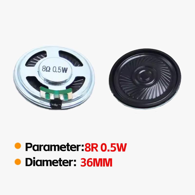 2pcs 8R 0.5W Speakers Various Sizes 20mm-66mm Diameter for Audio Equipment Replacement
