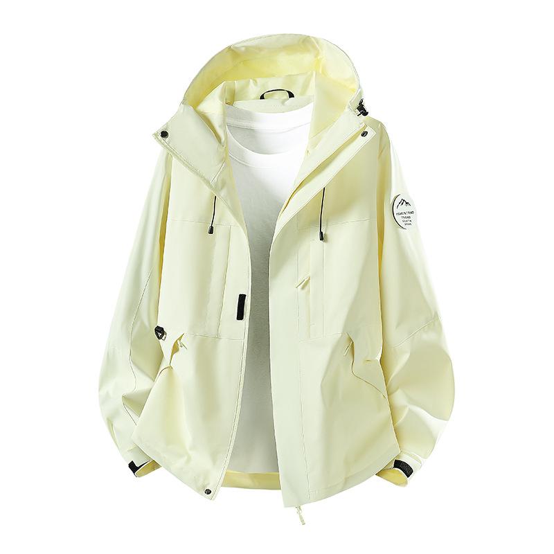 Spring/Autumn Outdoor Couple's Windbreaker – Windproof, Waterproof, Durable, Hooded Jacket for Men & Women