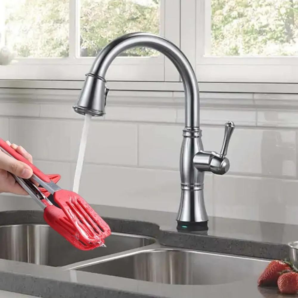 9palcový červený s držákem silikonový klip na jídlo v kuchyni odolný proti opaření klip na grilování vysokým teplotám