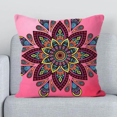 Mandala Style Decorative Pillowcases for Pillows Chair Cushion Cover  Fall Decor Pillowcase _ Short Plush Pillow Hugsz,(1)