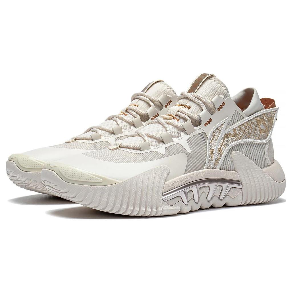 New LINING Badfive 2 Low Basketball Shoes Men Low Top Gray ABFR005-13