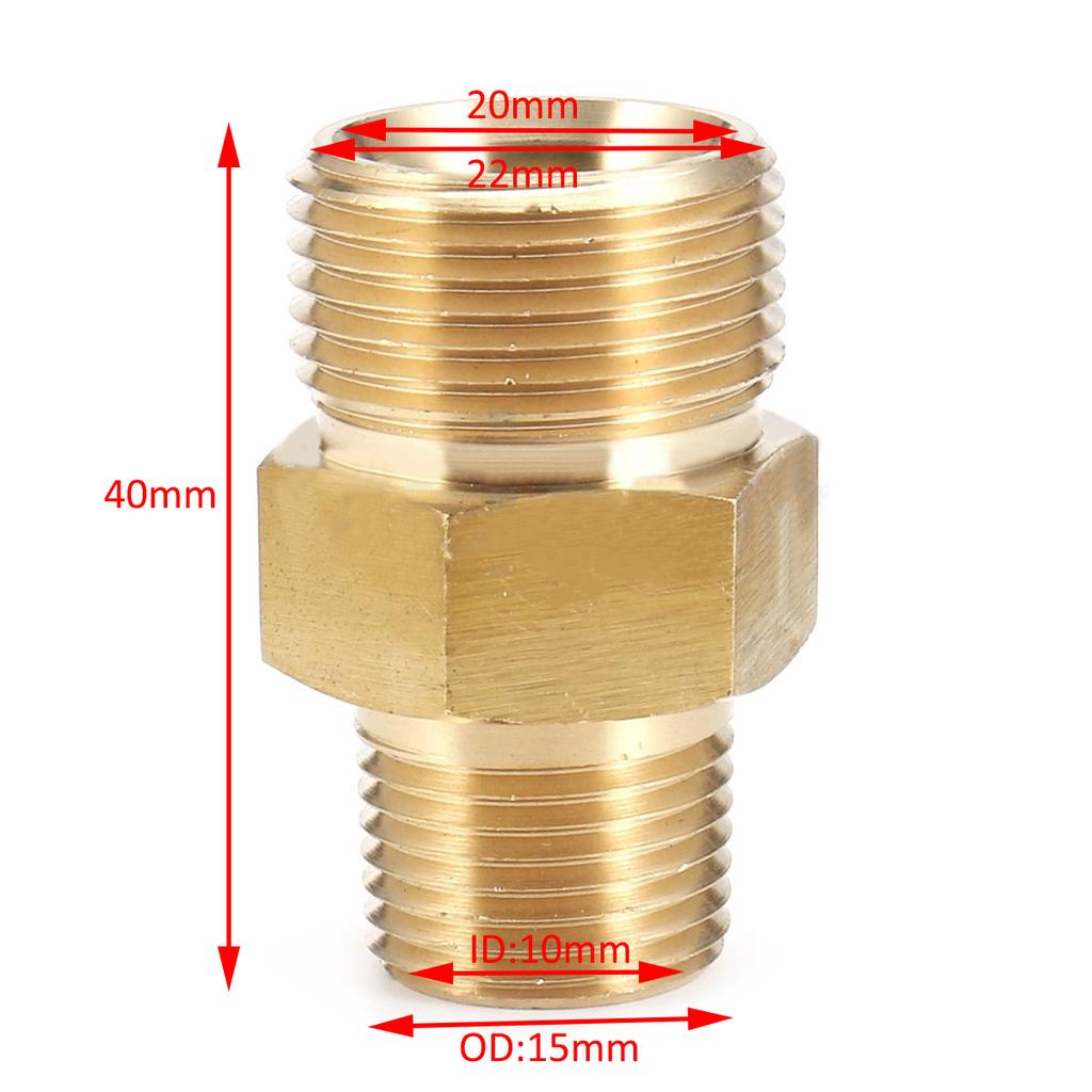 New M22 Male To 3/8" NPT Male Pipe Thread Adapter Inside Diameter 14mm 58 Types