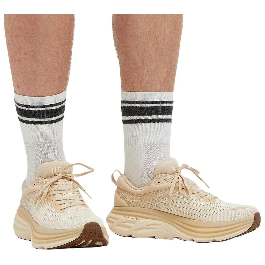 HOKA Bondi 8 Shifting Sand Vanilla Men Sneakers Cream 1123202-SHF