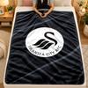 Flannel BlanketSwansea City Warm Soft Throw Blanket for Indoor Sofa Bed Living Room Use
