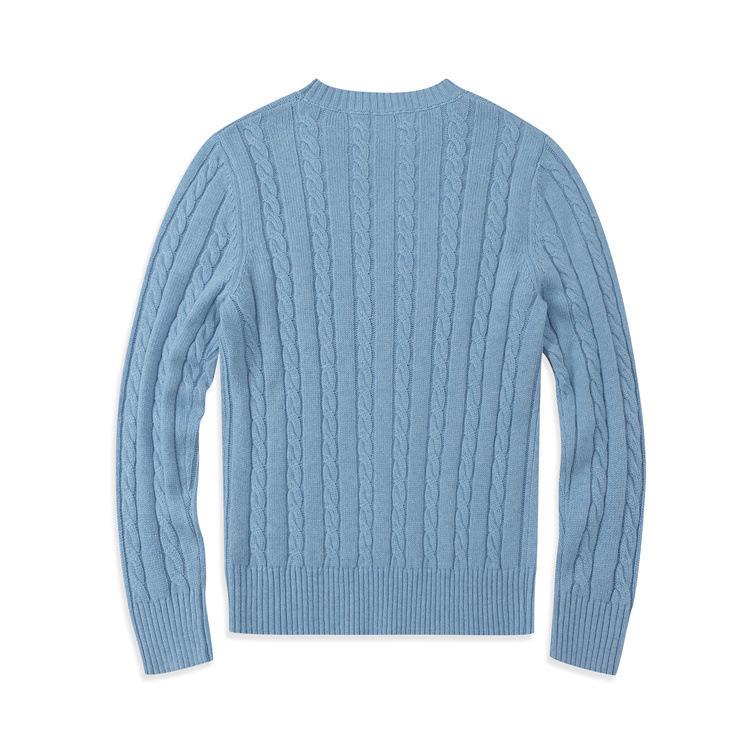Men's Trendy Autumn/Winter Knit Polo Sweater: Fashionable Round Neck Pullover for Youthful Style