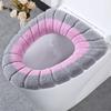 Toilet Seat Cover Mat Soft Velvet Fabric Universal Bathroom Toilet Seat Cover Washable Closestool