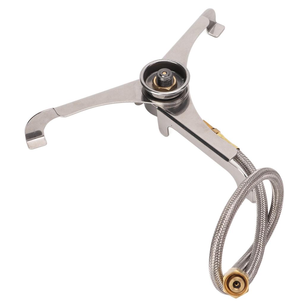 Outdoor Tripod Gas Stove Connector Foldable Heat Resisting Portable Camping Stove Long Tank Converter for Outdoor