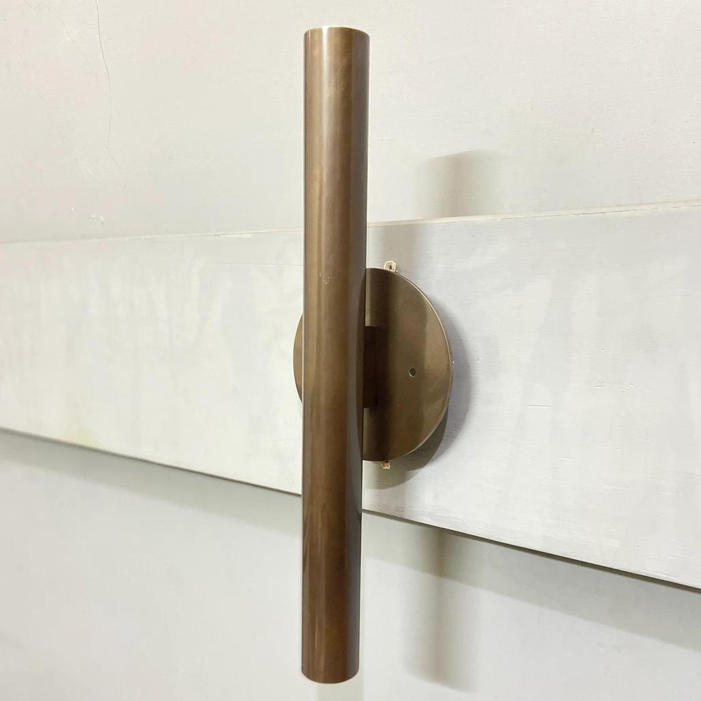 Handmade Vintage Sconce Italian Pipe Sconce Wall Lights, Stilnovo Style - Wall Sconce - Wall Light - Antique Brass Dual Light Lamp