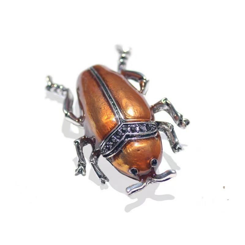 Insect Brooch With Drip Oil Decoration For Fashion Accessory And Daily Wear