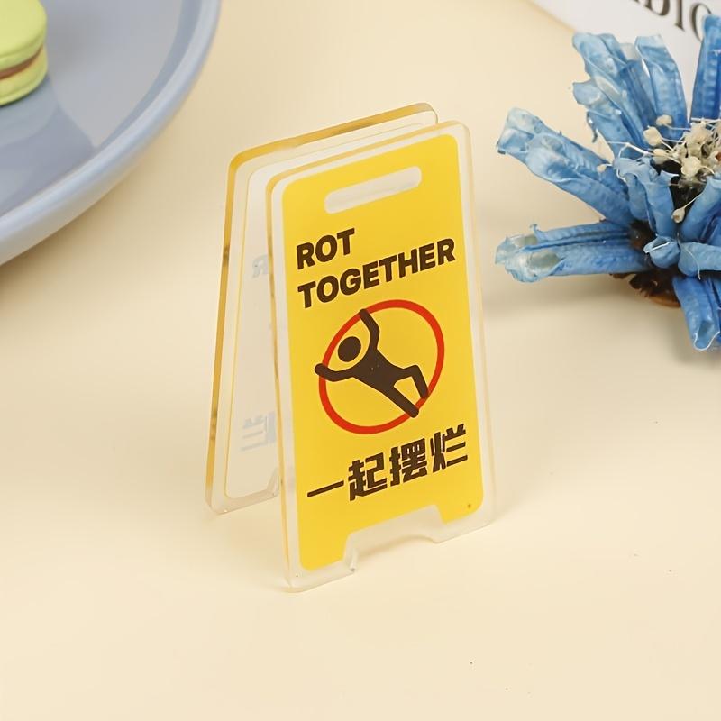Humorous Office Desk Warning Sign - Acrylic  Leave Me Alone, I m Busy  Unisex Gift & Decor