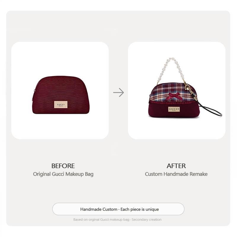 Handmade DIY Gucci-inspired Remake Makeup Bag