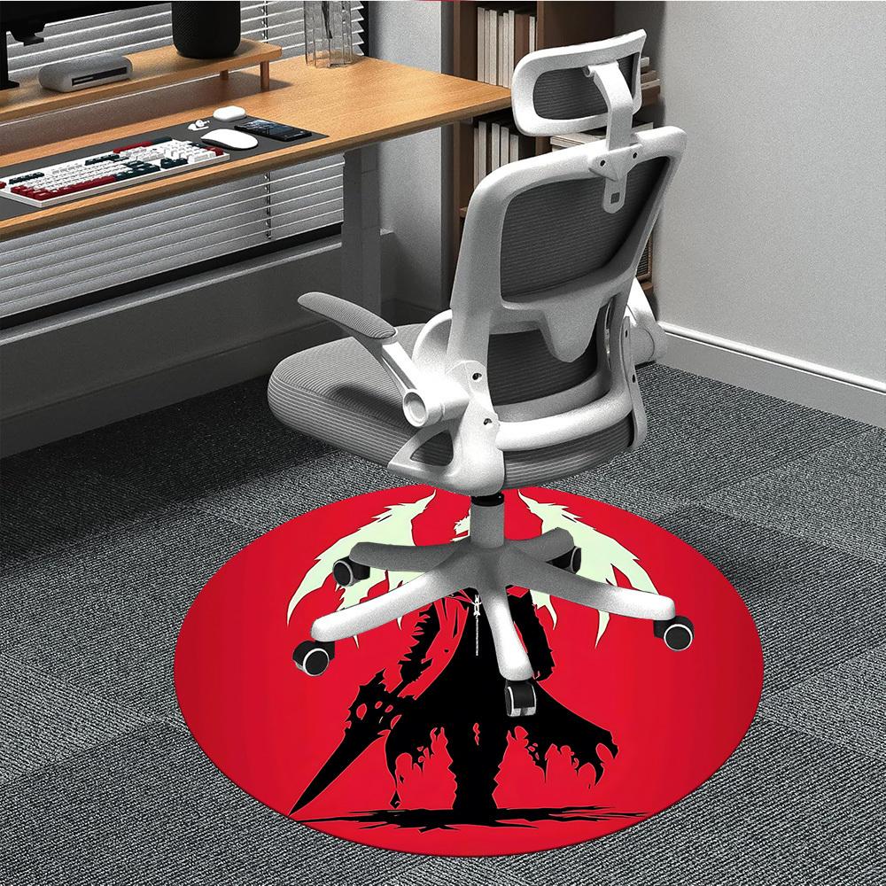 1pc Angel Wings Carpet, Round Non-Slip Durable Large Size Office Carpet, Suitable for Office,yy250908055