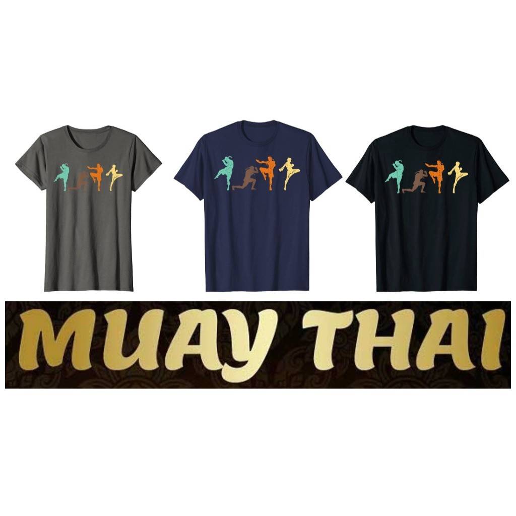 Muay Thai T-Shirt Kick Boxing Vintage 3D Print Men Women Unisex Quick Dry Short Sleeve Round Neck MMA Mix Martial Art Streetwear Casual