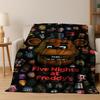 3D F-FNAF Spiel Cartoon Flanelldecke Weiche Warme Überwurfdecke für Bett Schlafzimmer Wohnzimmer Reise Camping Picknick Geschenk
